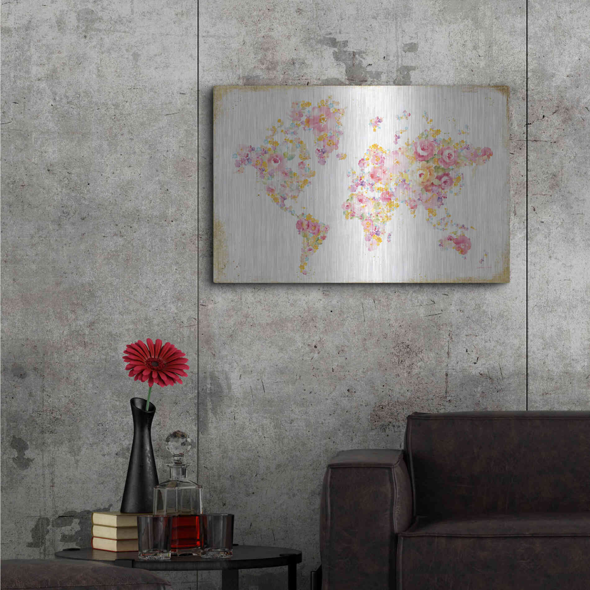 Luxe Metal Art 'Midsummer World' by Danhui Nai, Metal Wall Art,36x24