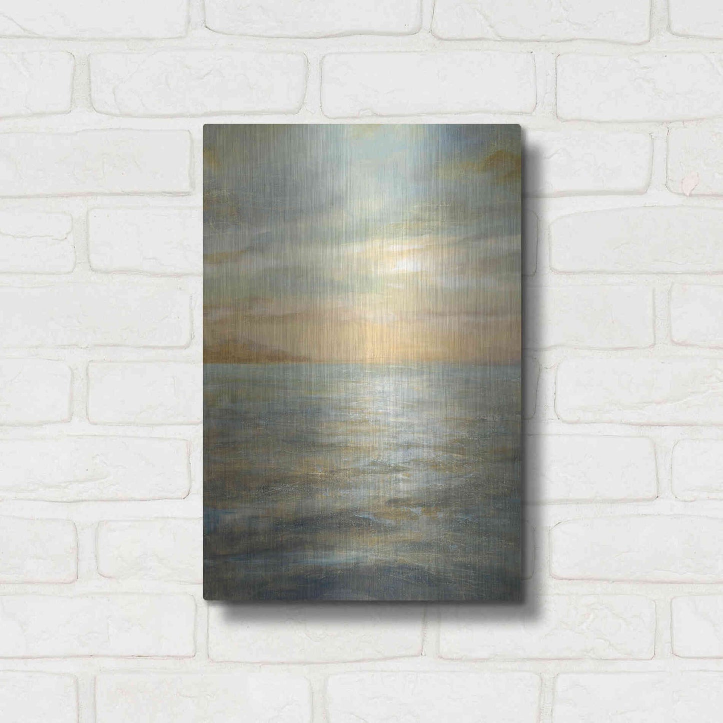 Luxe Metal Art 'Serene Sea II' by Danhui Nai, Metal Wall Art,12x16