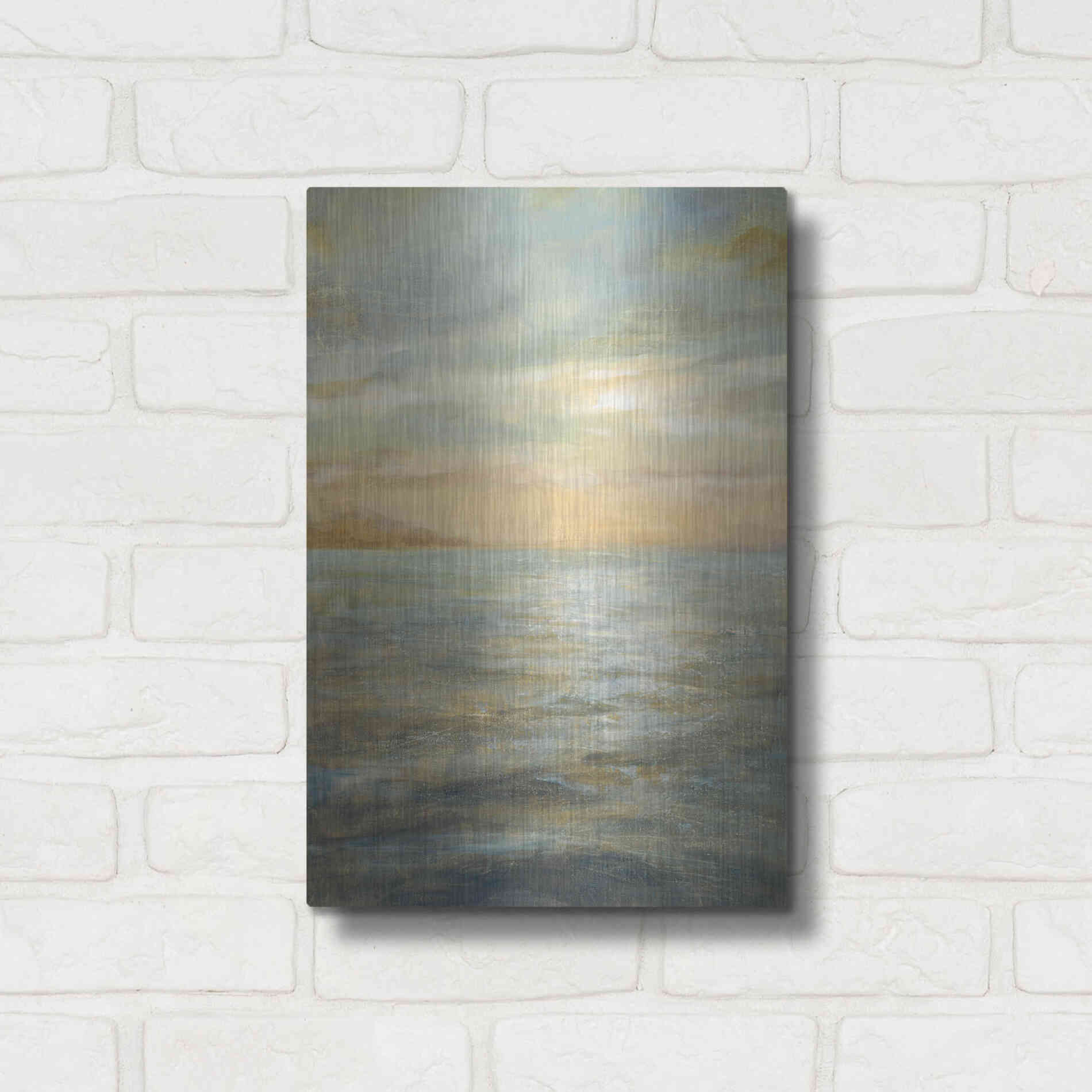Luxe Metal Art 'Serene Sea II' by Danhui Nai, Metal Wall Art,12x16