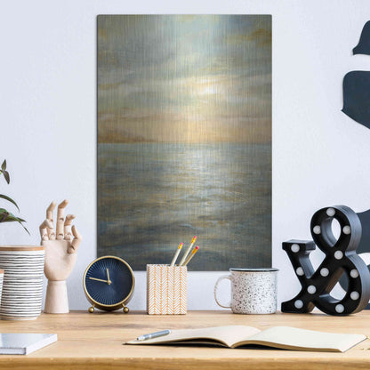 Luxe Metal Art 'Serene Sea II' by Danhui Nai, Metal Wall Art,12x16