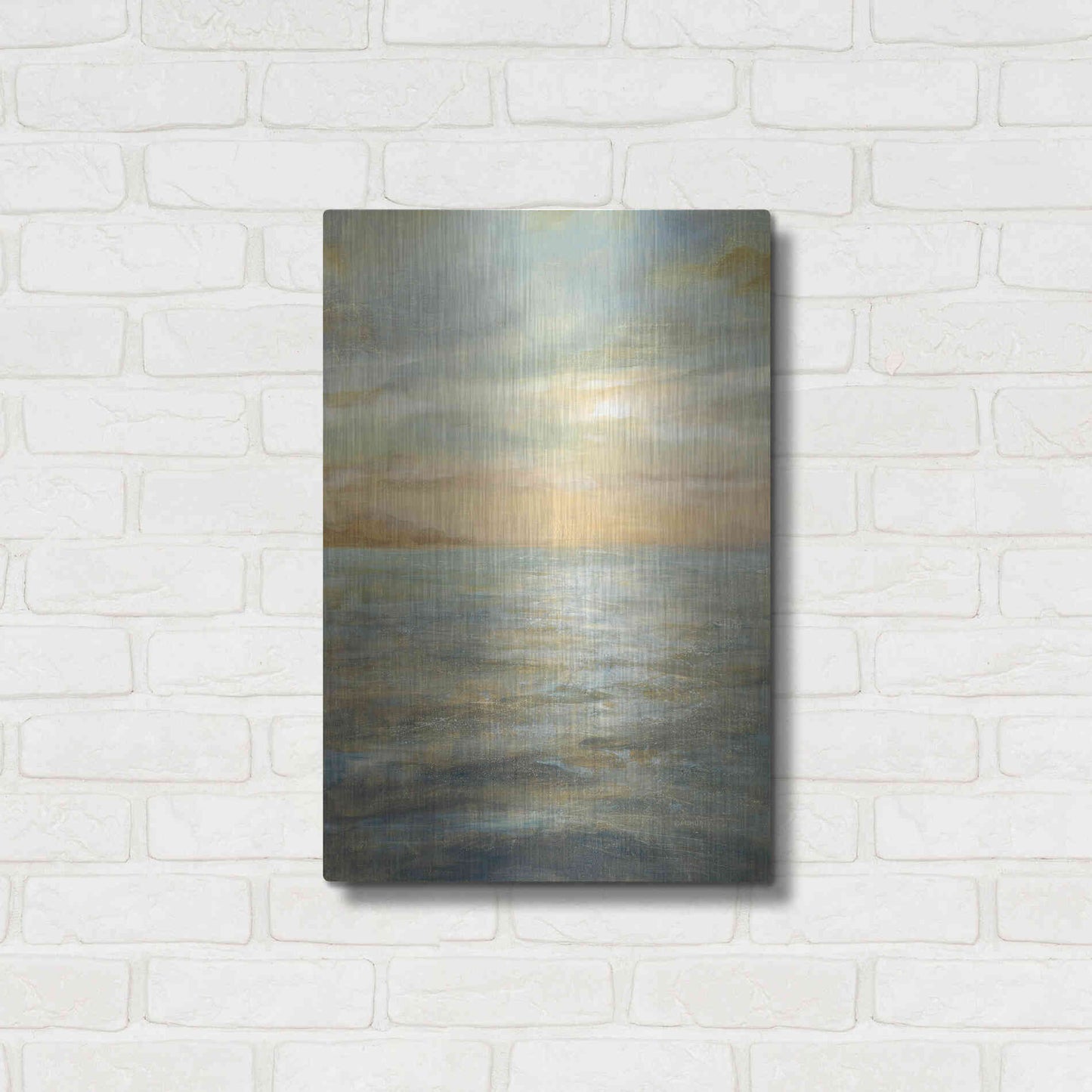Luxe Metal Art 'Serene Sea II' by Danhui Nai, Metal Wall Art,16x24