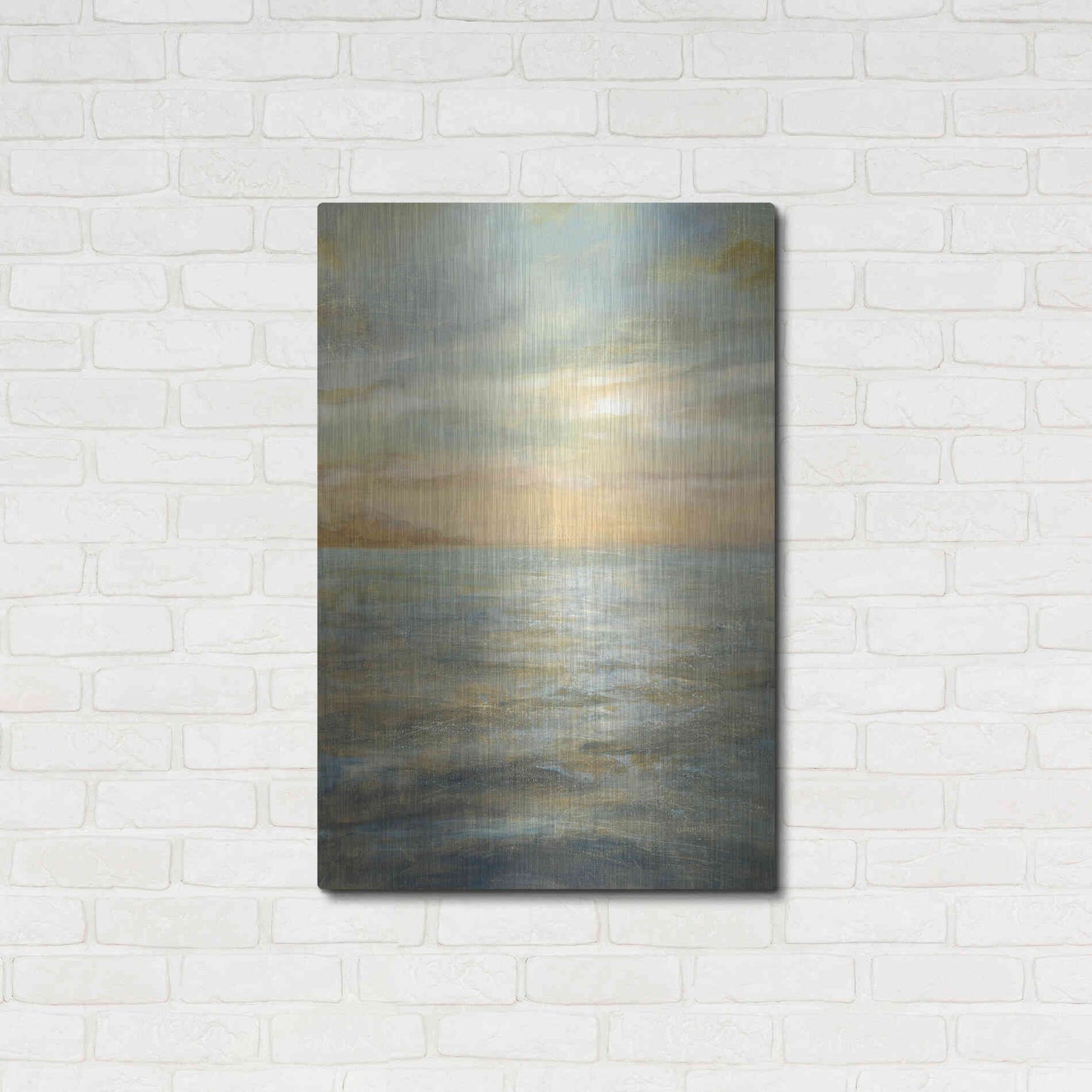 Luxe Metal Art 'Serene Sea II' by Danhui Nai, Metal Wall Art,24x36
