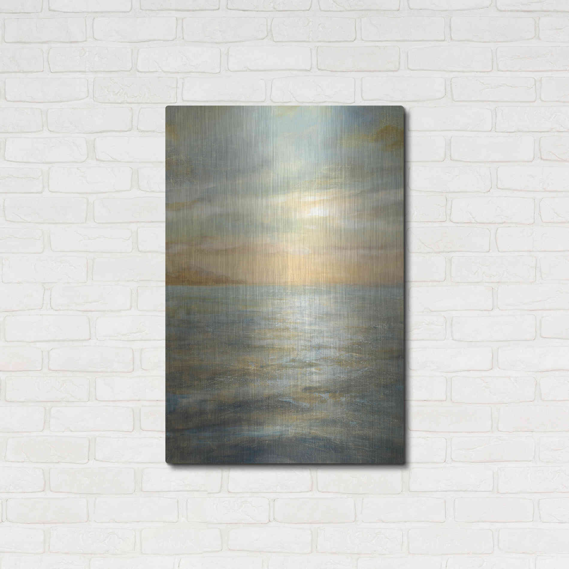 Luxe Metal Art 'Serene Sea II' by Danhui Nai, Metal Wall Art,24x36