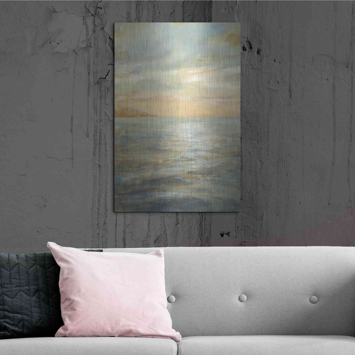 Luxe Metal Art 'Serene Sea II' by Danhui Nai, Metal Wall Art,24x36