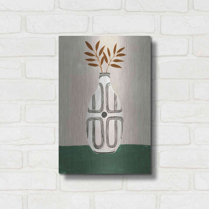 Luxe Metal Art 'Emile Vase' by Megan Galante, Metal Wall Art,12x16