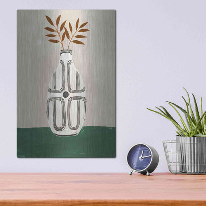 Luxe Metal Art 'Emile Vase' by Megan Galante, Metal Wall Art,12x16