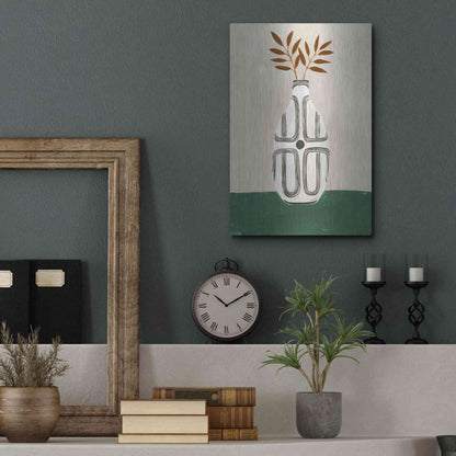 Luxe Metal Art 'Emile Vase' by Megan Galante, Metal Wall Art,12x16