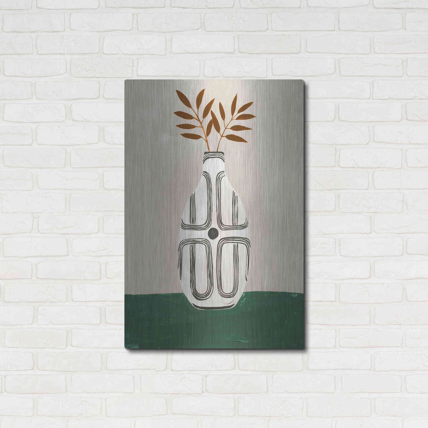 Luxe Metal Art 'Emile Vase' by Megan Galante, Metal Wall Art,24x36