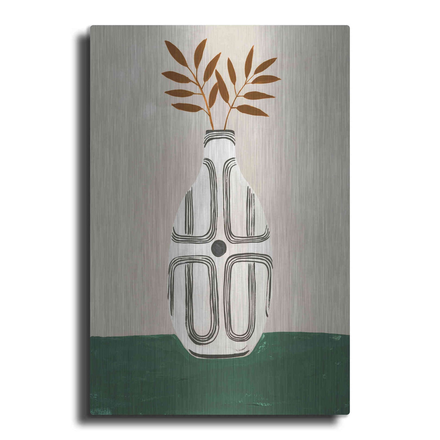 Luxe Metal Art 'Emile Vase' by Megan Galante, Metal Wall Art