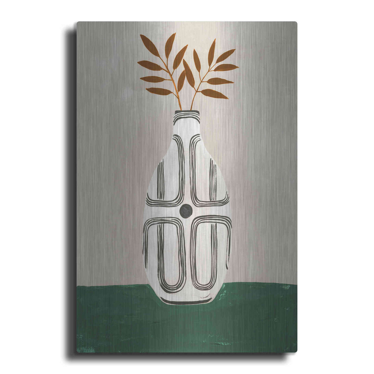 Luxe Metal Art 'Emile Vase' by Megan Galante, Metal Wall Art