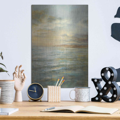 Luxe Metal Art 'Serene Sea III' by Danhui Nai, Metal Wall Art,12x16