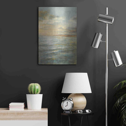 Luxe Metal Art 'Serene Sea III' by Danhui Nai, Metal Wall Art,16x24