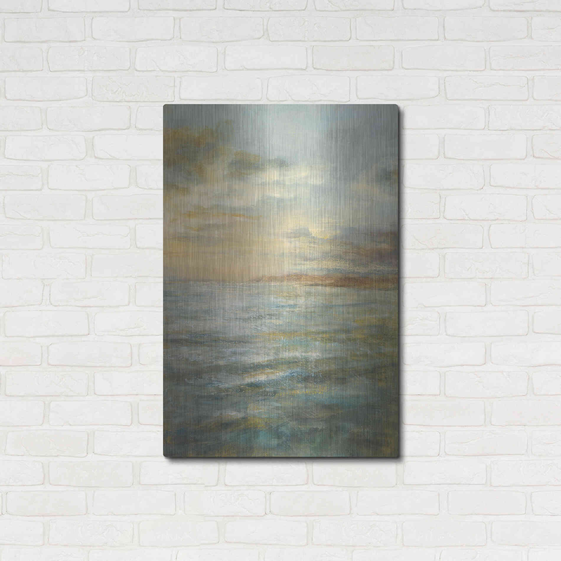 Luxe Metal Art 'Serene Sea III' by Danhui Nai, Metal Wall Art,24x36