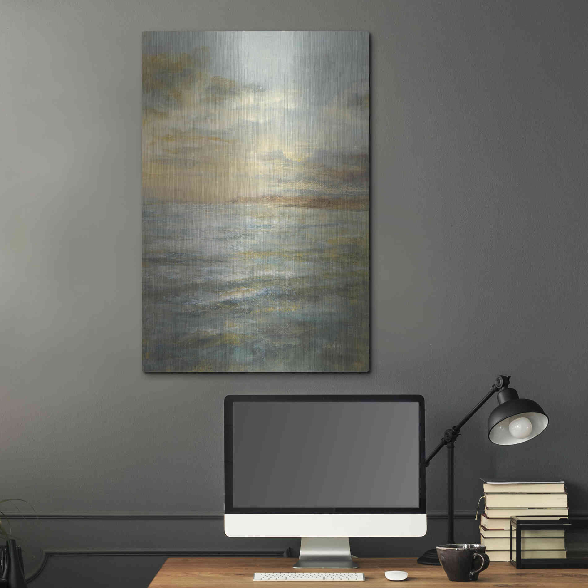 Luxe Metal Art 'Serene Sea III' by Danhui Nai, Metal Wall Art,24x36