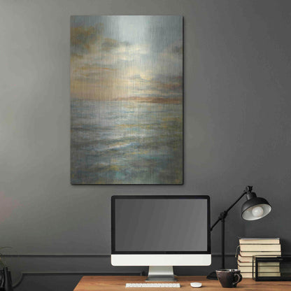 Luxe Metal Art 'Serene Sea III' by Danhui Nai, Metal Wall Art,24x36