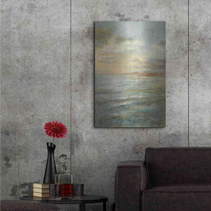 Luxe Metal Art 'Serene Sea III' by Danhui Nai, Metal Wall Art,24x36