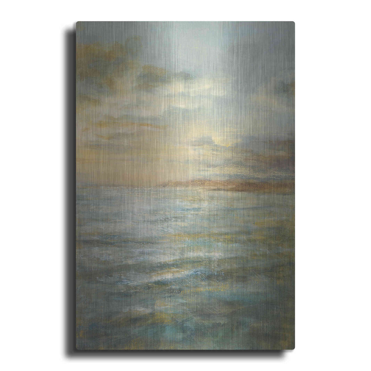 Luxe Metal Art 'Serene Sea III' by Danhui Nai, Metal Wall Art