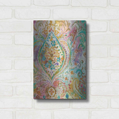 Luxe Metal Art 'Boho Paisley II' by Danhui Nai, Metal Wall Art,12x16