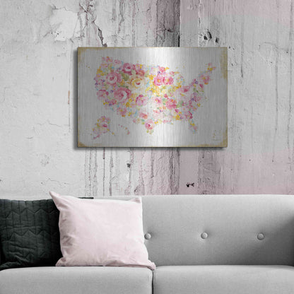 Luxe Metal Art 'Midsummer USA' by Danhui Nai, Metal Wall Art,36x24
