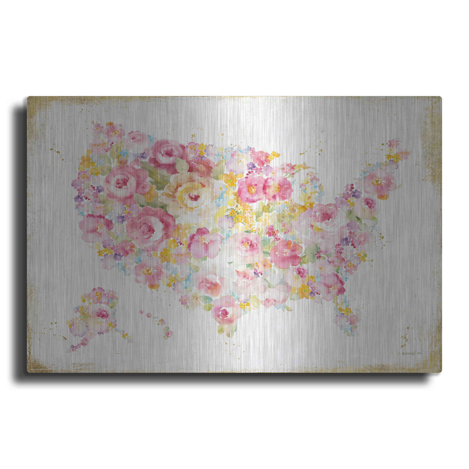 Luxe Metal Art 'Midsummer USA' by Danhui Nai, Metal Wall Art