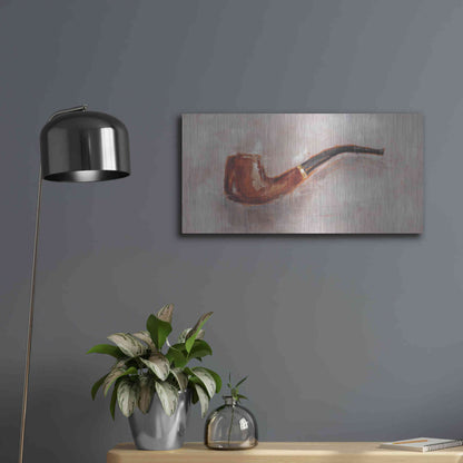 Luxe Metal Art 'This is a Pipe II' by Ethan Harper, Metal Wall Art,24x12