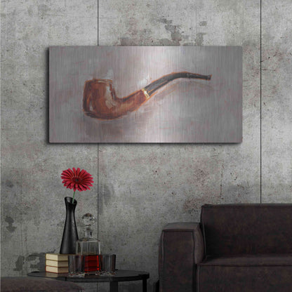 Luxe Metal Art 'This is a Pipe II' by Ethan Harper, Metal Wall Art,48x24