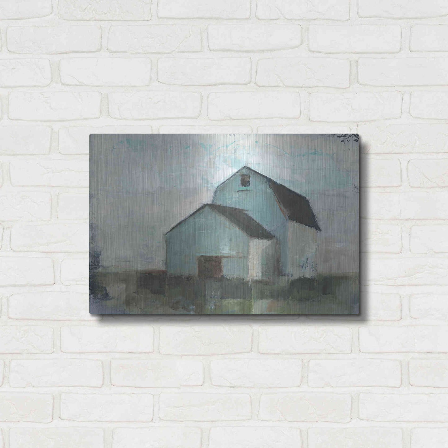 Luxe Metal Art 'Barn at Sunset I' by Ethan Harper, Metal Wall Art,24x16