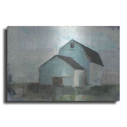 Luxe Metal Art 'Barn at Sunset I' by Ethan Harper, Metal Wall Art