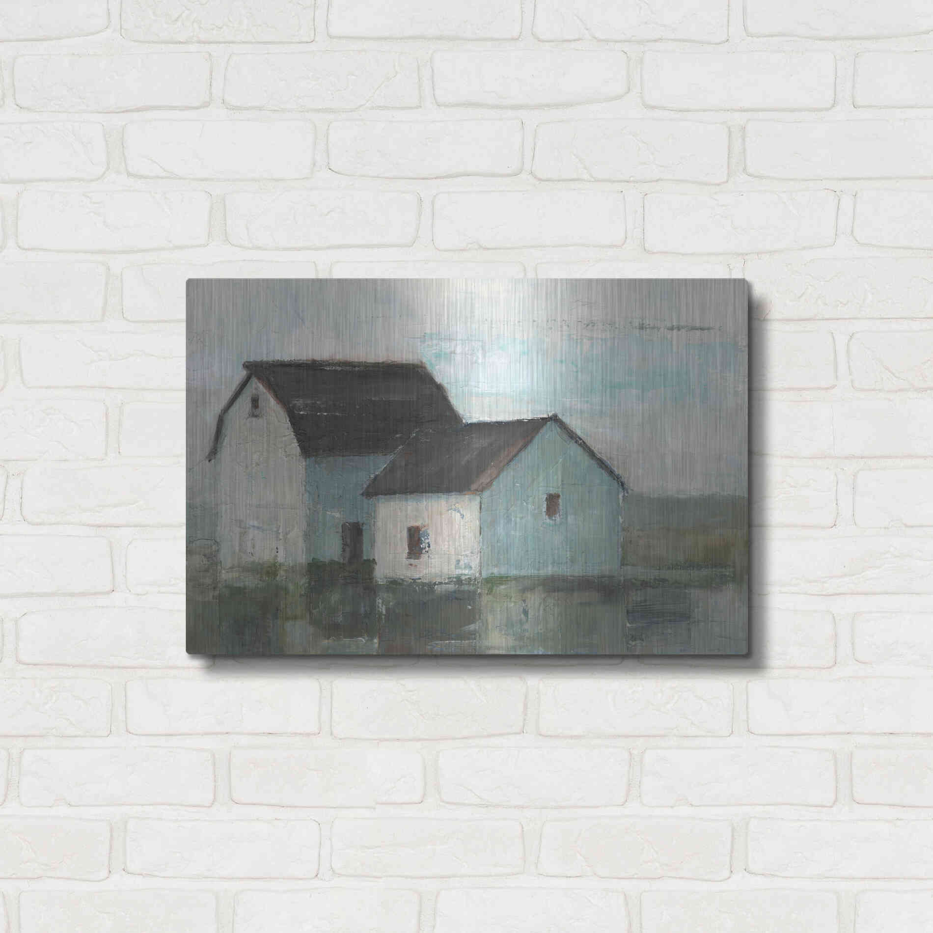 Luxe Metal Art 'Barn at Sunset II' by Ethan Harper, Metal Wall Art,24x16