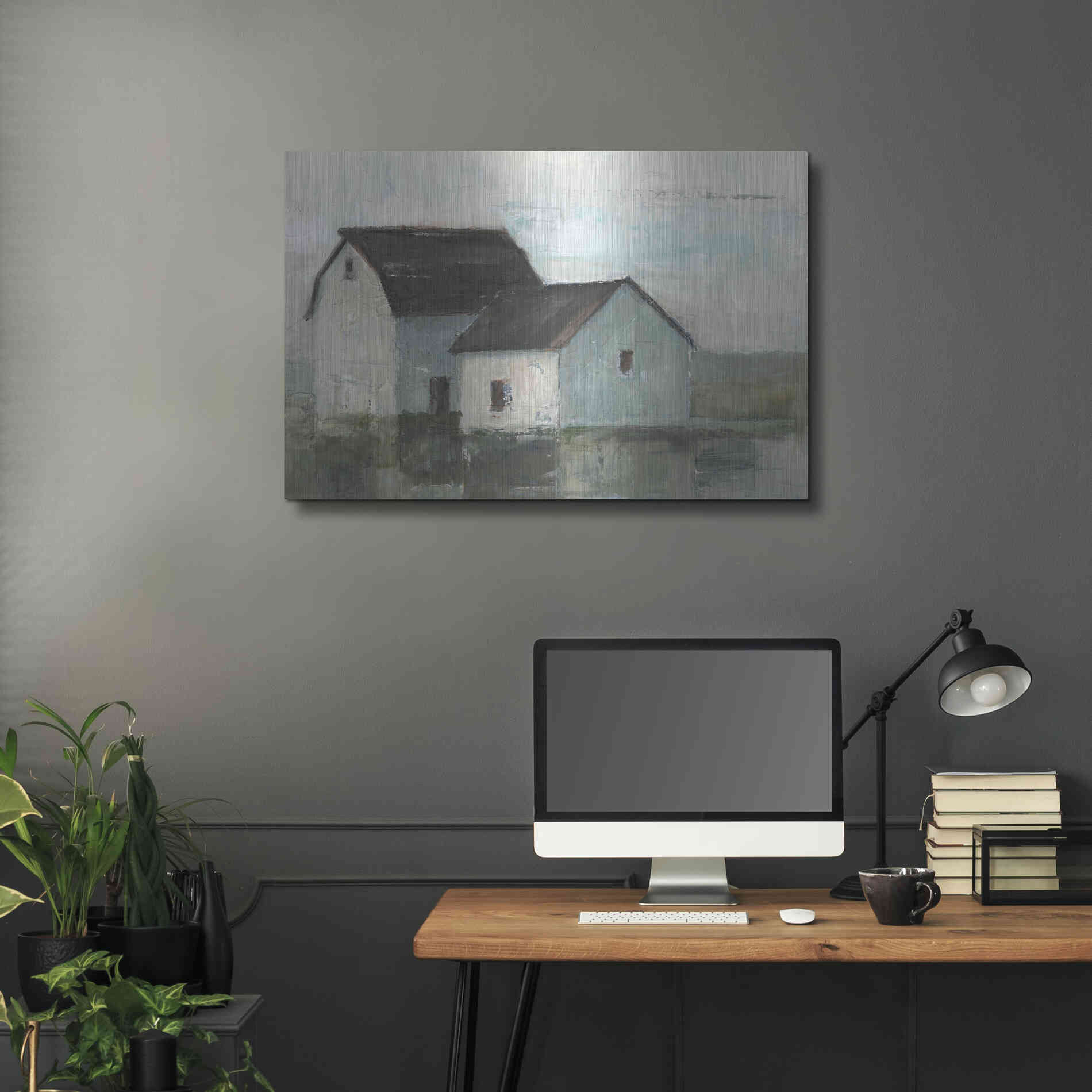 Luxe Metal Art 'Barn at Sunset II' by Ethan Harper, Metal Wall Art,36x24