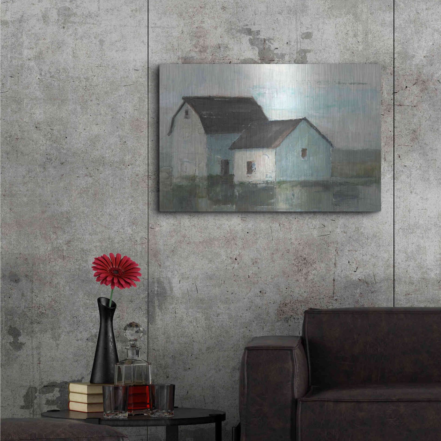 Luxe Metal Art 'Barn at Sunset II' by Ethan Harper, Metal Wall Art,36x24