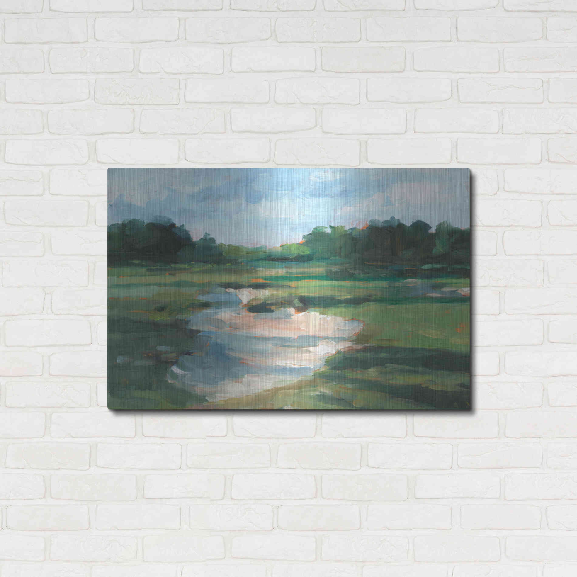 Luxe Metal Art 'Golf Course Study I' by Ethan Harper, Metal Wall Art,36x24