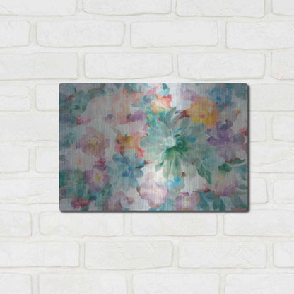 Luxe Metal Art 'Succulent Florals Crop' by Danhui Nai, Metal Wall Art,16x12