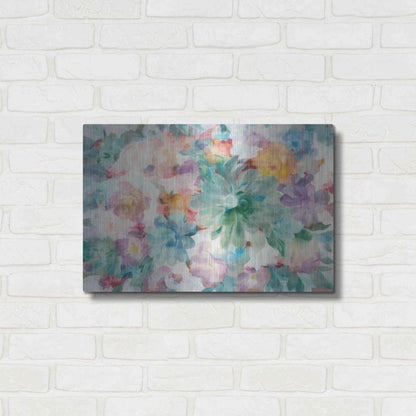 Luxe Metal Art 'Succulent Florals Crop' by Danhui Nai, Metal Wall Art,24x16