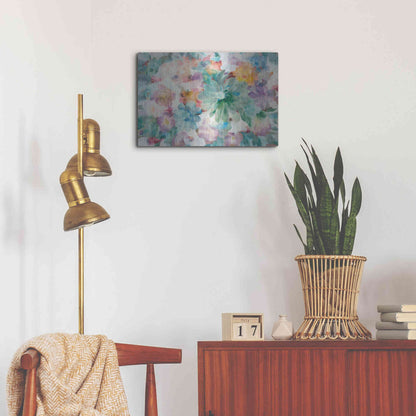 Luxe Metal Art 'Succulent Florals Crop' by Danhui Nai, Metal Wall Art,24x16