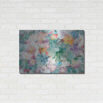 Luxe Metal Art 'Succulent Florals Crop' by Danhui Nai, Metal Wall Art,36x24