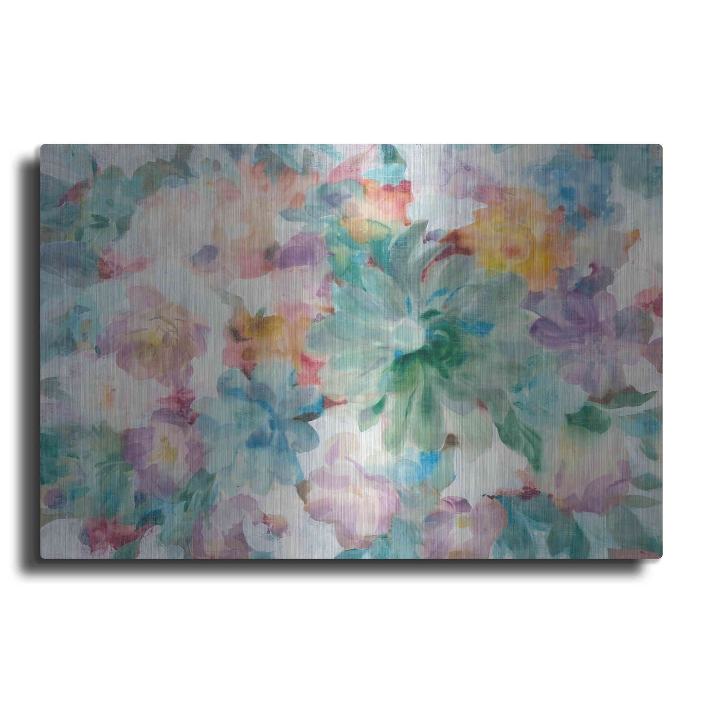 Luxe Metal Art 'Succulent Florals Crop' by Danhui Nai, Metal Wall Art