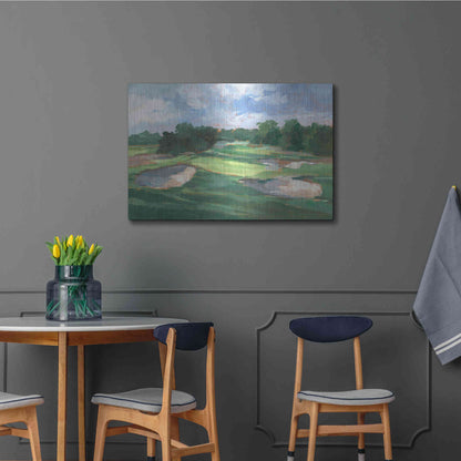 Luxe Metal Art 'Golf Course Study III' by Ethan Harper, Metal Wall Art,36x24