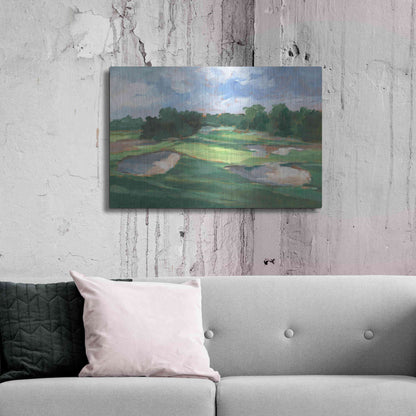 Luxe Metal Art 'Golf Course Study III' by Ethan Harper, Metal Wall Art,36x24