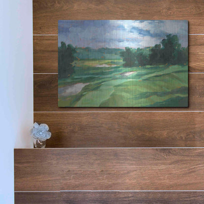 Luxe Metal Art 'Golf Course Study IV' by Ethan Harper, Metal Wall Art,16x12