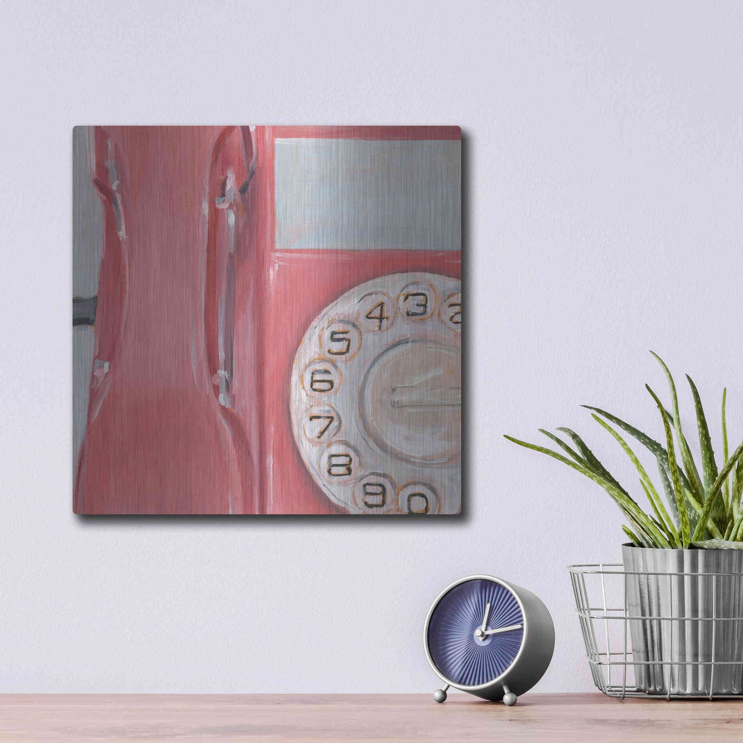 Luxe Metal Art 'The 70's Called... IV' by Ethan Harper, Metal Wall Art,12x12