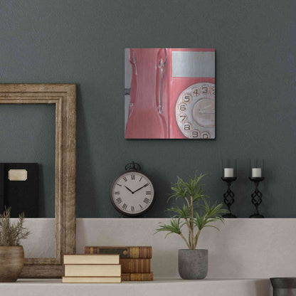 Luxe Metal Art 'The 70's Called... IV' by Ethan Harper, Metal Wall Art,12x12