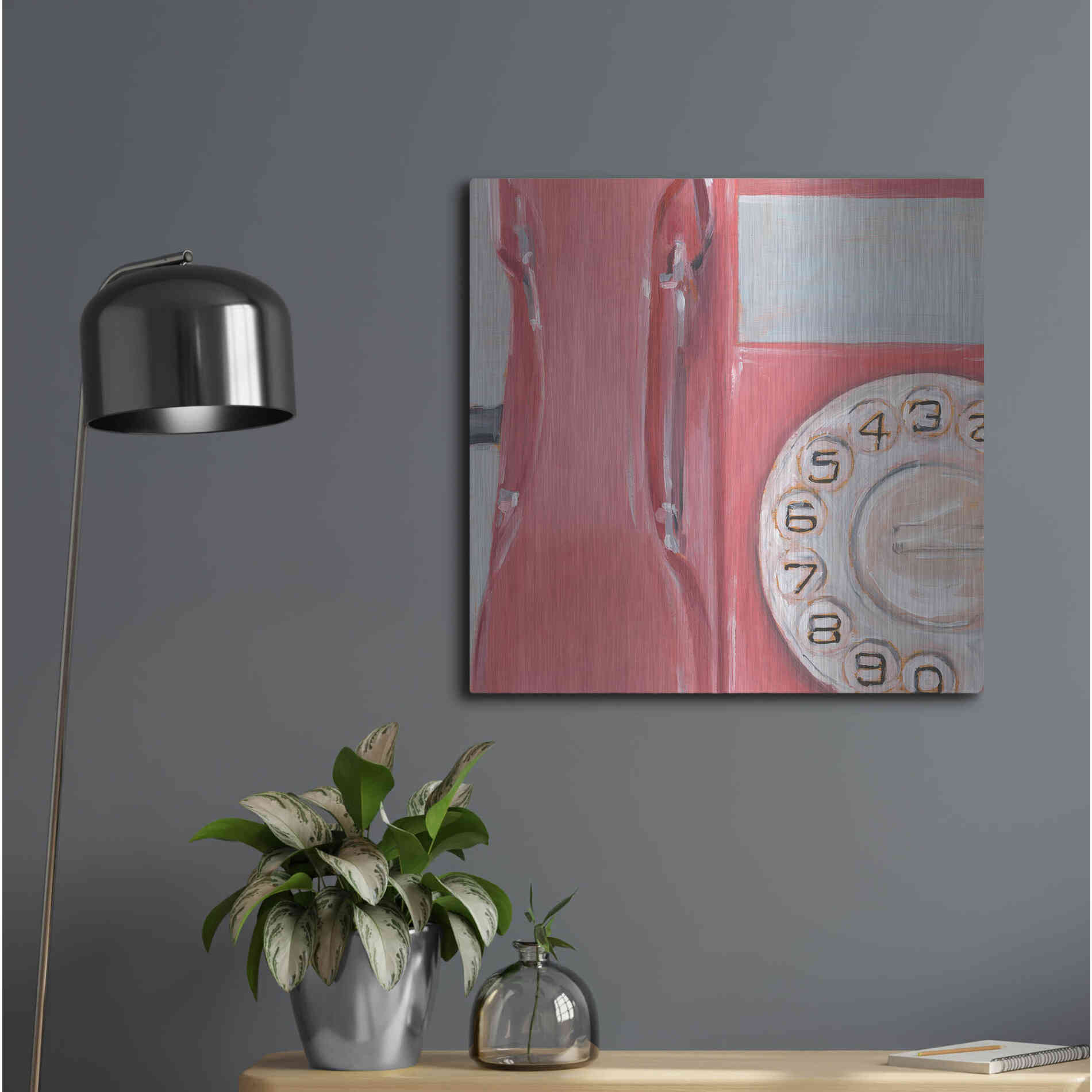 Luxe Metal Art 'The 70's Called... IV' by Ethan Harper, Metal Wall Art,24x24