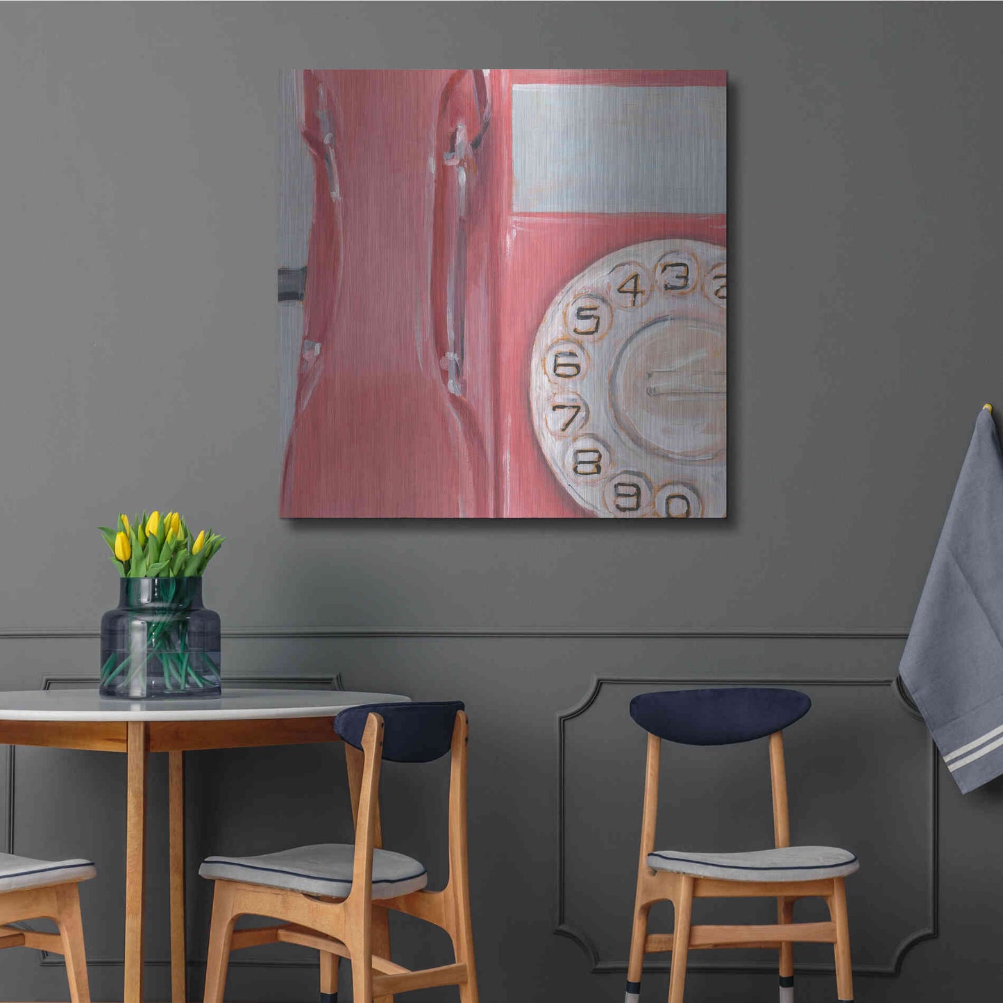 Luxe Metal Art 'The 70's Called... IV' by Ethan Harper, Metal Wall Art,36x36