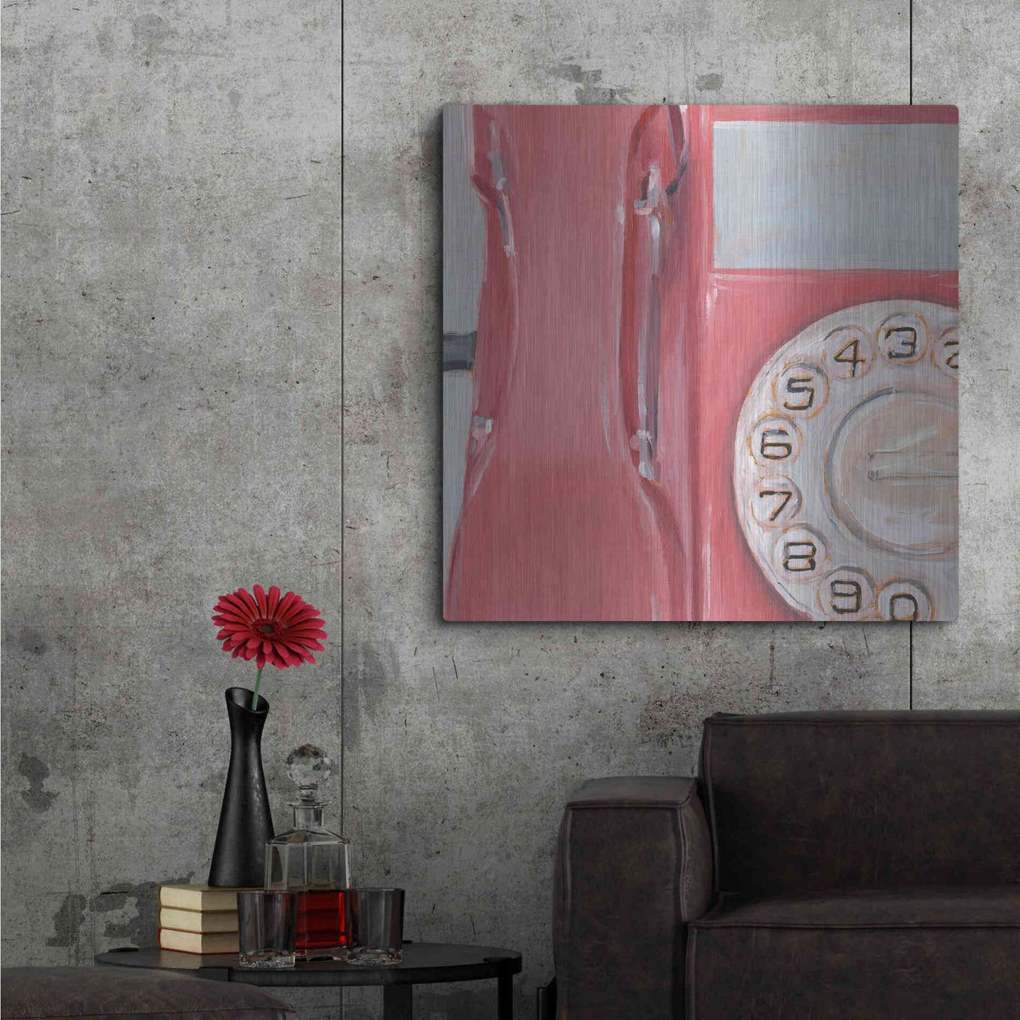 Luxe Metal Art 'The 70's Called... IV' by Ethan Harper, Metal Wall Art,36x36