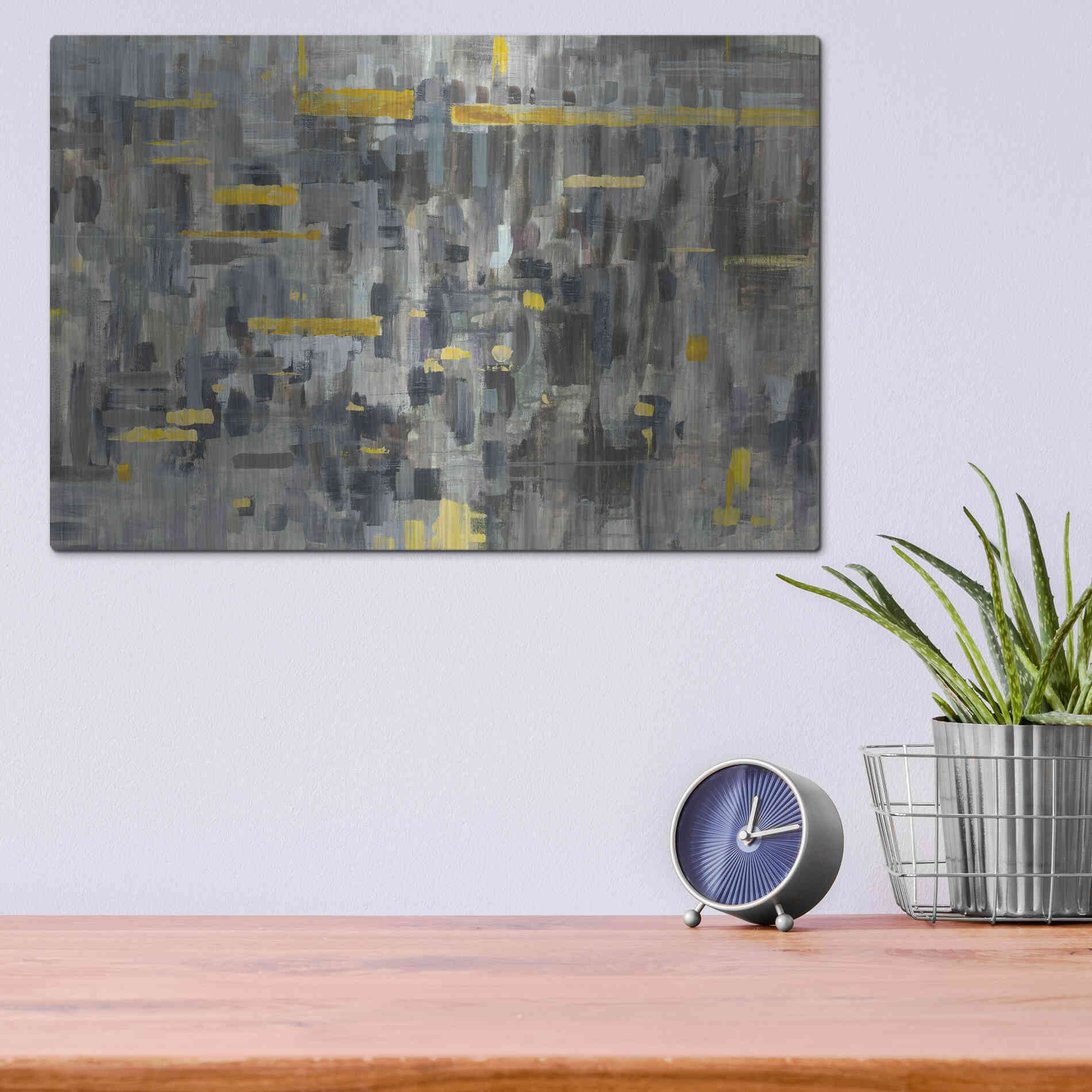 Luxe Metal Art 'Reflections Crop' by Danhui Nai, Metal Wall Art,16x12