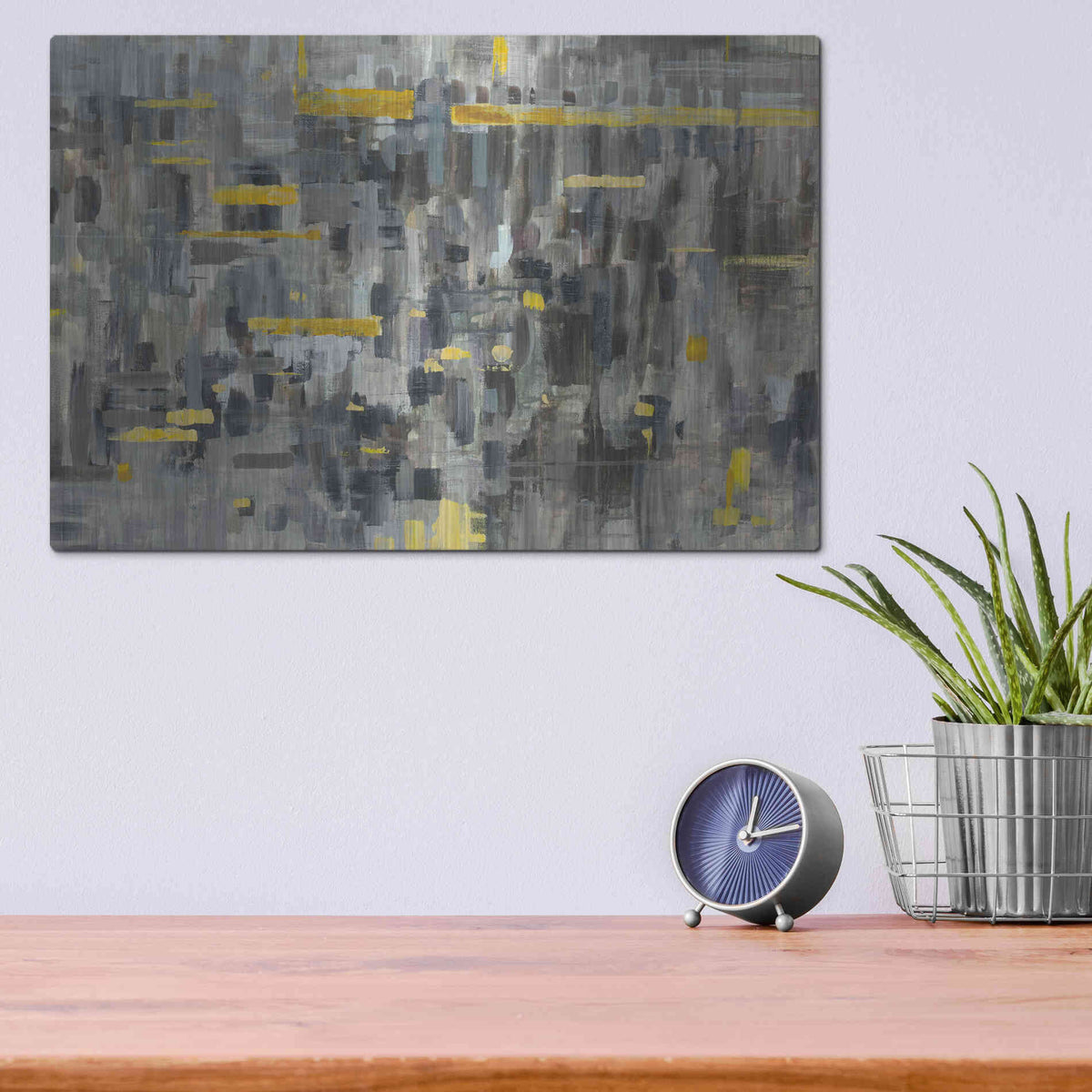 Luxe Metal Art 'Reflections Crop' by Danhui Nai, Metal Wall Art,16x12