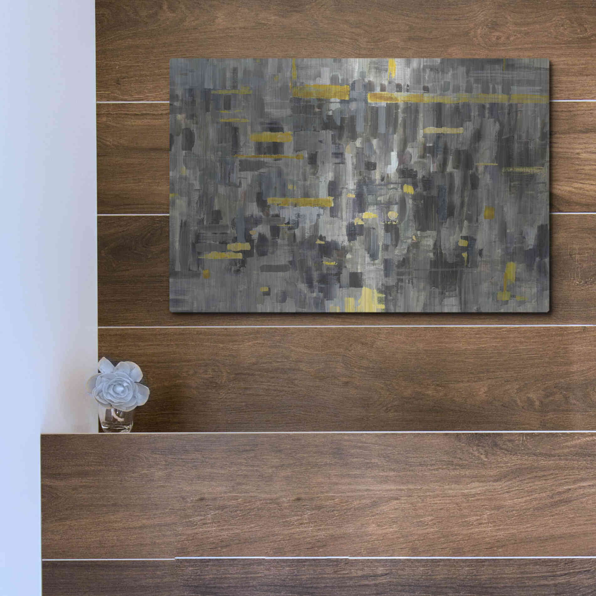 Luxe Metal Art 'Reflections Crop' by Danhui Nai, Metal Wall Art,16x12