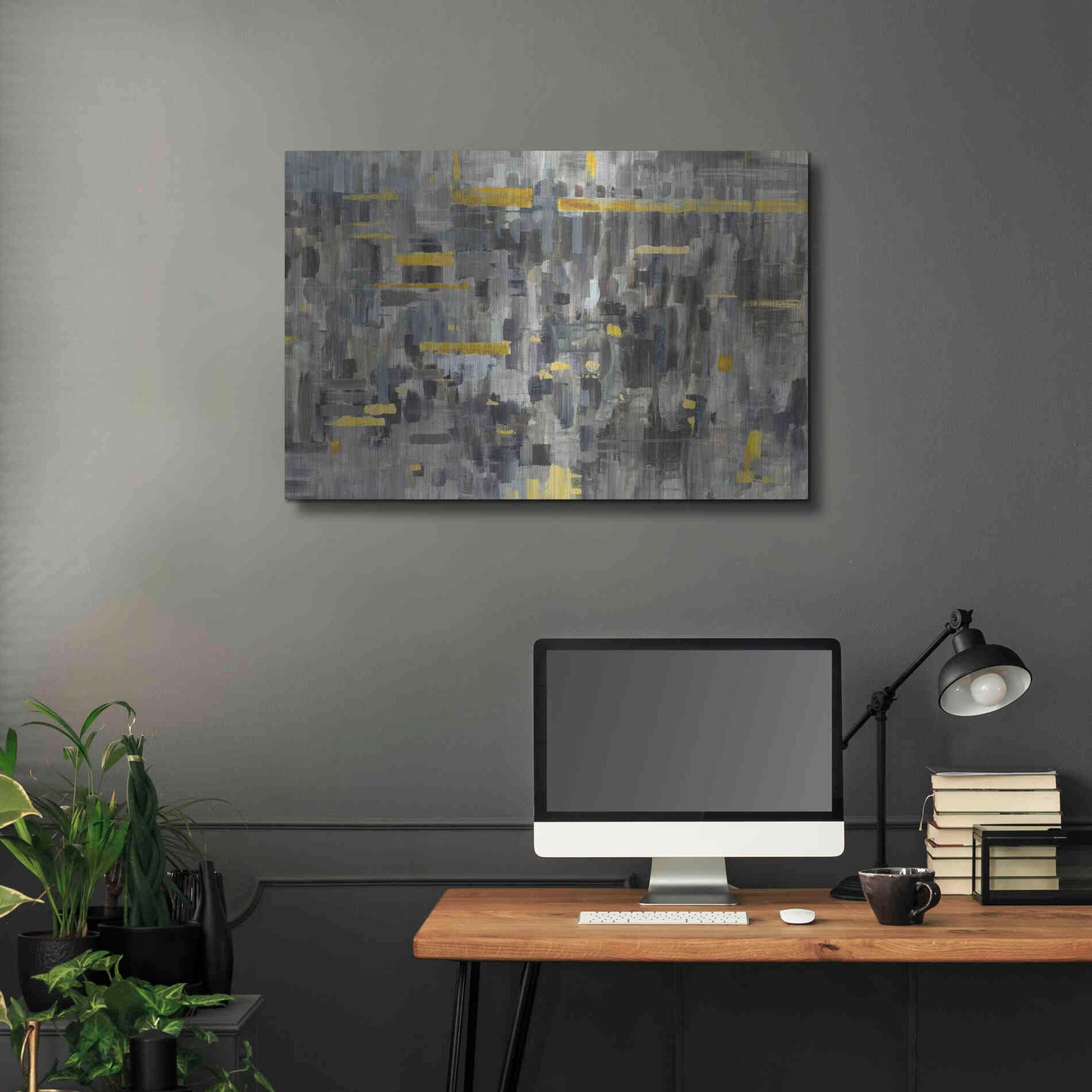 Luxe Metal Art 'Reflections Crop' by Danhui Nai, Metal Wall Art,36x24