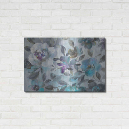 Luxe Metal Art 'Twilight Flowers Crop' by Danhui Nai, Metal Wall Art,36x24